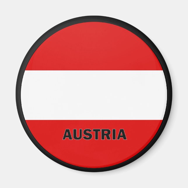 Imán Bandera de calidad de Austria Roundel (Frente)