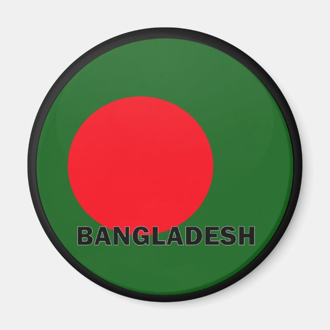 Imán Bandera de calidad de la rueda de Bangladesh (Frente)