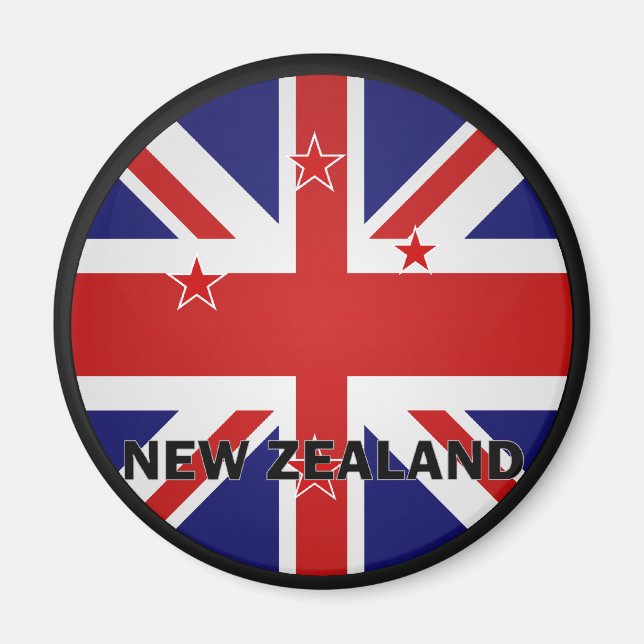 Imán Bandera de calidad de la rueda de Nueva Zelanda (Frente)