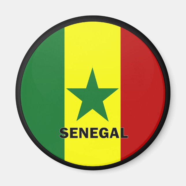 Imán Bandera de calidad de la sonda de Senegal (Frente)