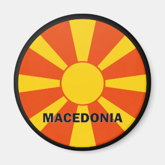Imán Bandera de calidad de Macedonia Roundel