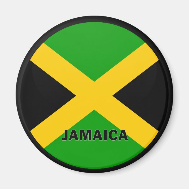 Imán Bandera de calidad de Roundel de Jamaica (Frente)