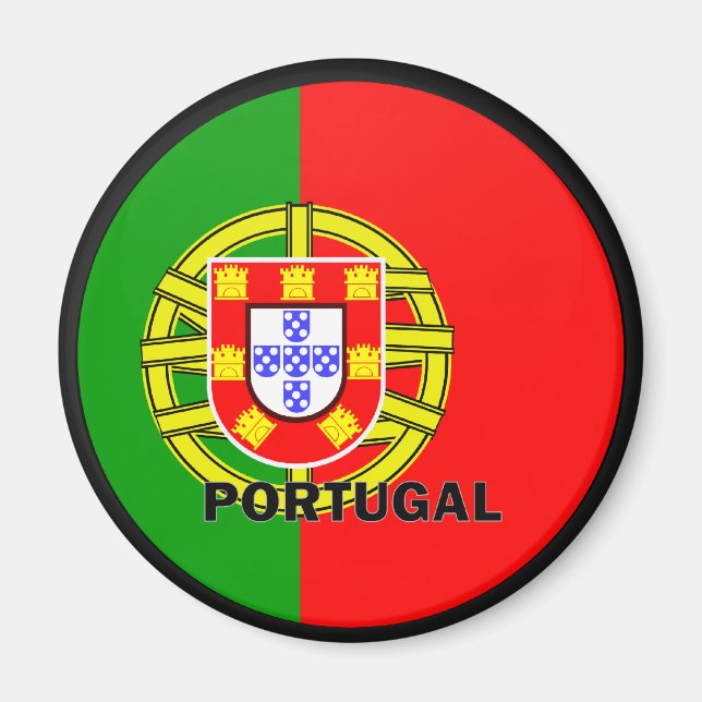 Imán Bandera de calidad de Roundel de Portugal (Frente)