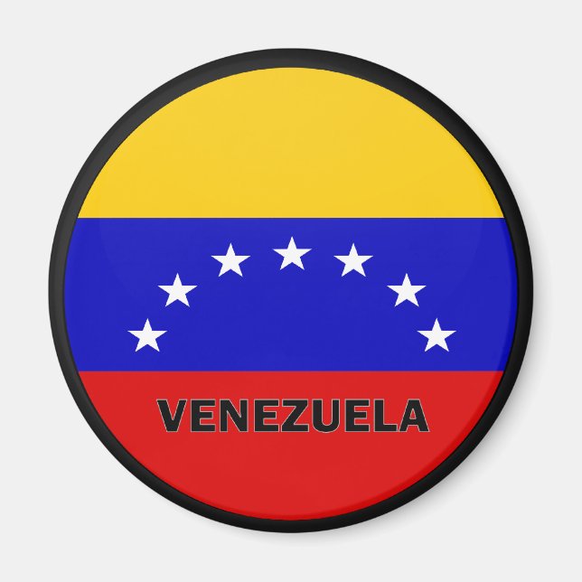 Imán Bandera de calidad de Roundel de Venezuela (Frente)