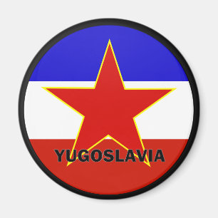 Imán Bandera de calidad de Rumbo de Yugoslavia
