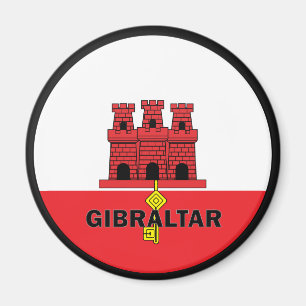 Imán Bandera de calidad del Roundel de Gibraltar