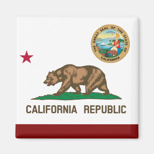 Imán Bandera de California