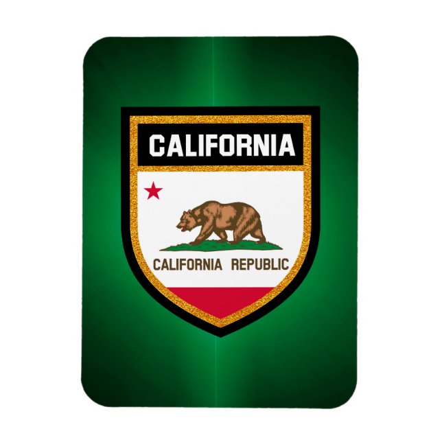 Imán Bandera de California (Vertical)