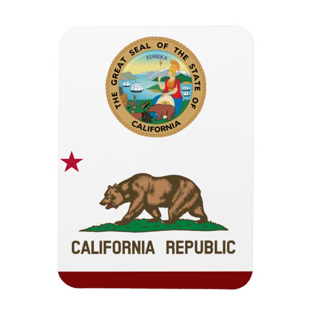 Imán Bandera de California (Vertical)