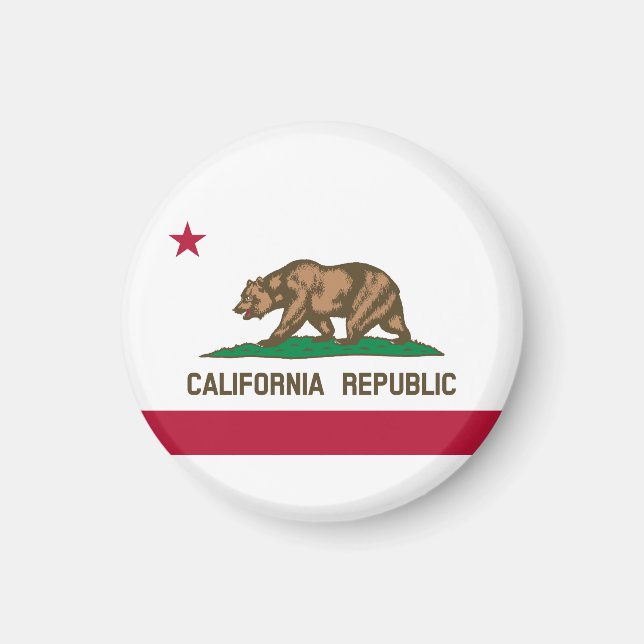 Imán Bandera De California, California, (Frente)