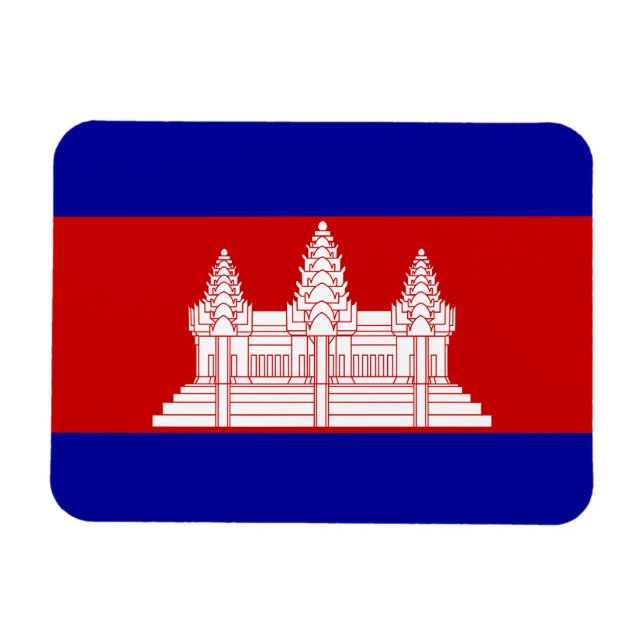 Imán Bandera de Camboya (Horizontal)