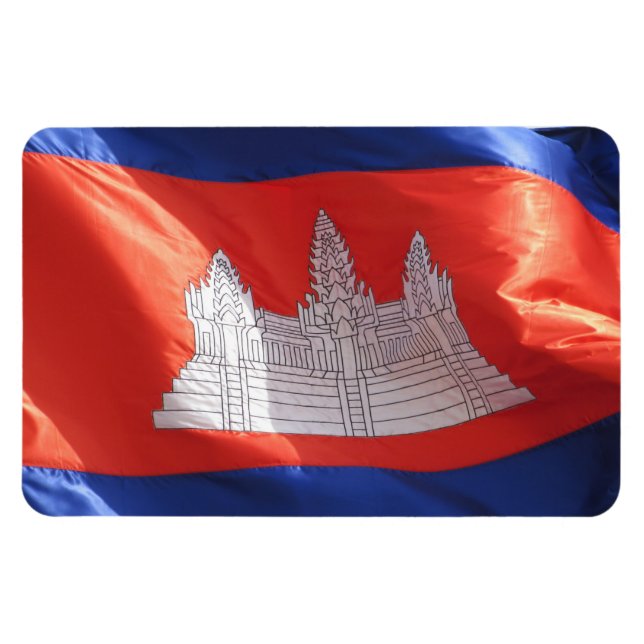 Imán bandera de camboya (Horizontal)