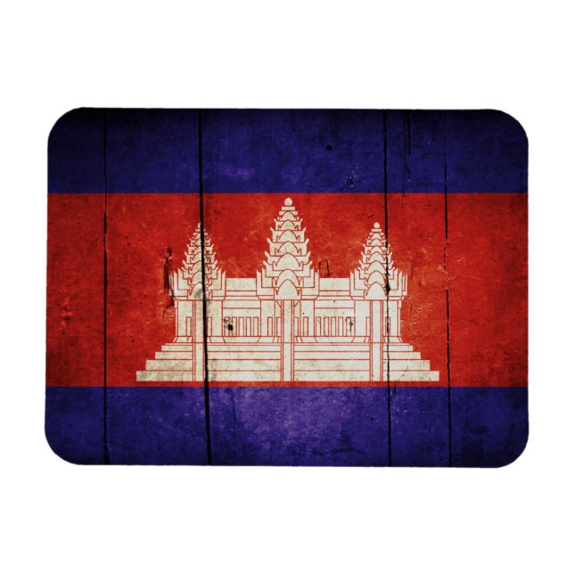 Imán Bandera de Camboya; camboyano; jemer (Horizontal)