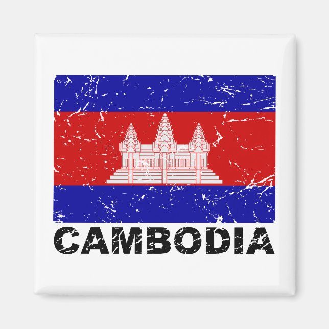 Imán Bandera de Camboya de época (Frente)