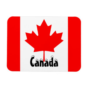Imán Bandera de Canadá Colores canadienses Rojo Blanco 