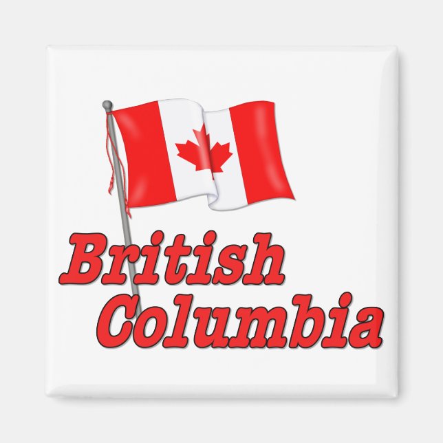Imán Bandera de Canadá - Columbia Británica (Frente)