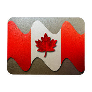 Imán Bandera de Canadá cromada por Shirley Taylor