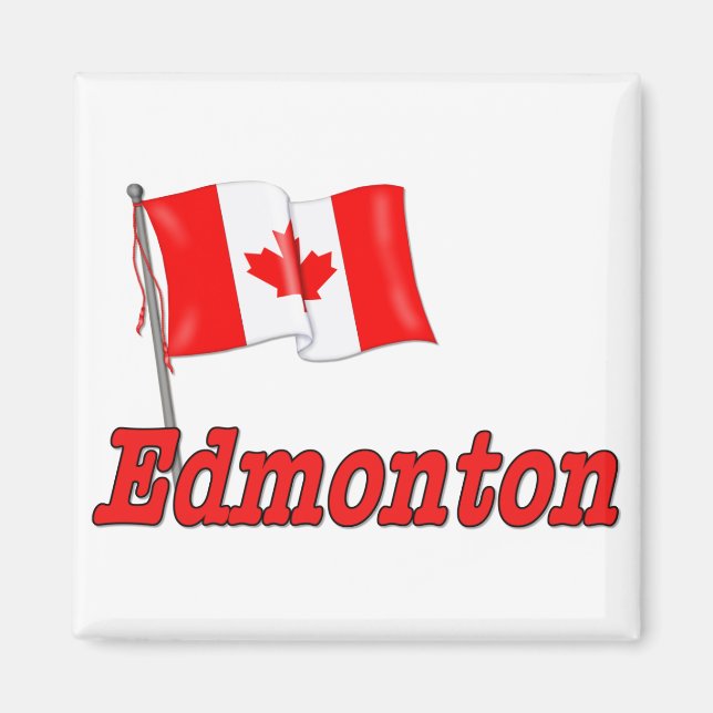 Imán Bandera de Canadá - Edmonton (Frente)