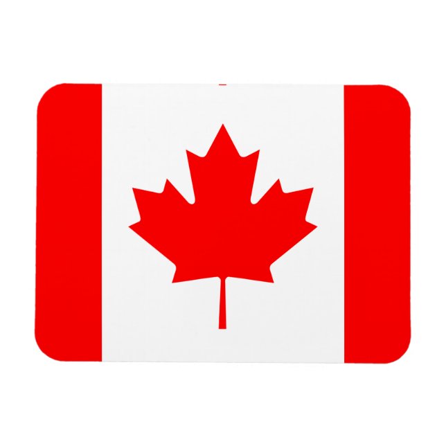 Imán Bandera de Canadá Hoja de arce en icono de símbolo (Horizontal)