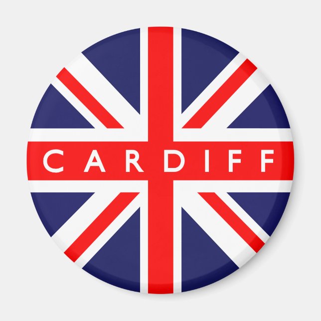 Imán Bandera de Cardiff UK (Frente)