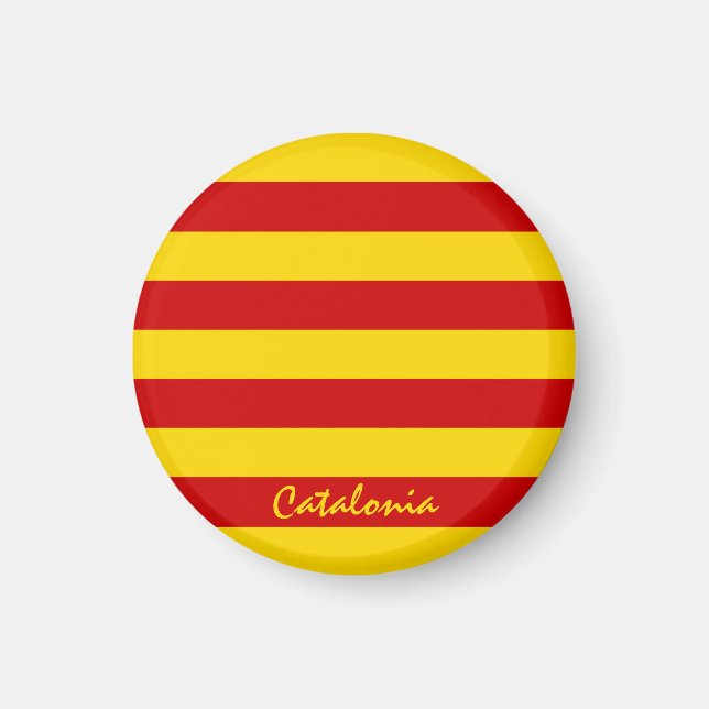 Imán Bandera de Cataluña y Catalán - Viaje a La Senyera (Frente)