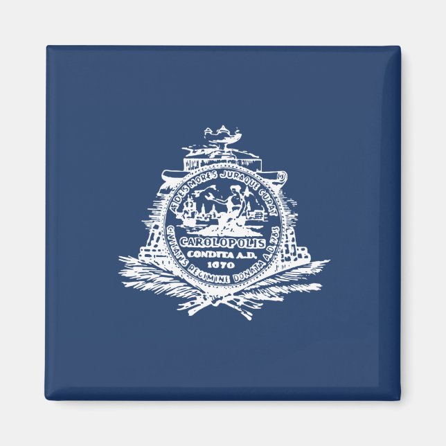 Imán Bandera de Charleston (Carolina del Sur) (Frente)