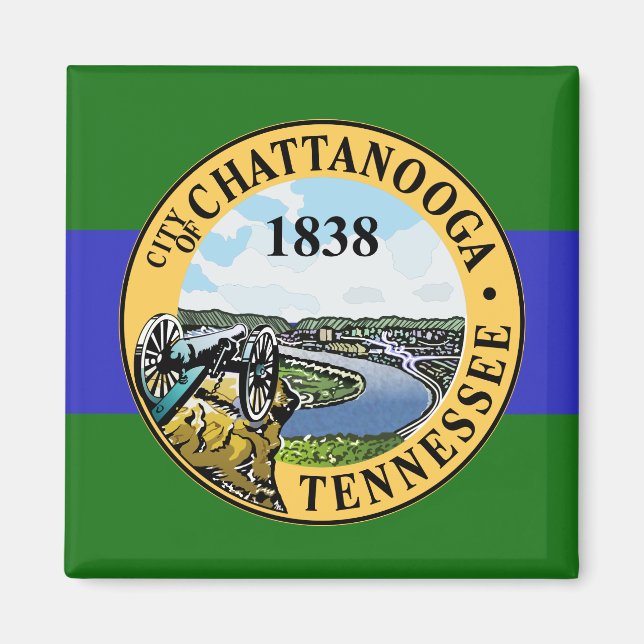 Imán Bandera de Chattanooga, Tennessee (Frente)