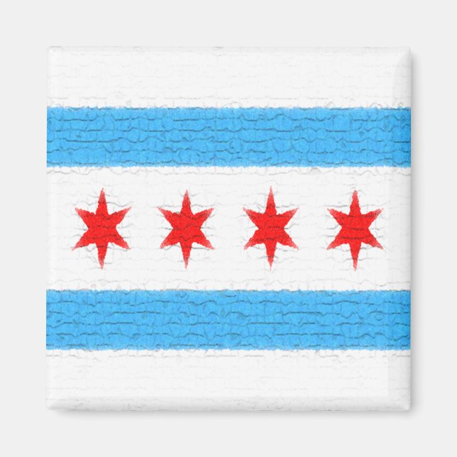 Imán Bandera de Chicago (Frente)