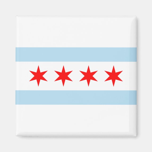 Imán Bandera de Chicago (Illinois) (Frente)