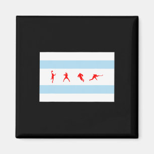 Imán Bandera De Chicago Illinois Sketll Vender Fútbol H