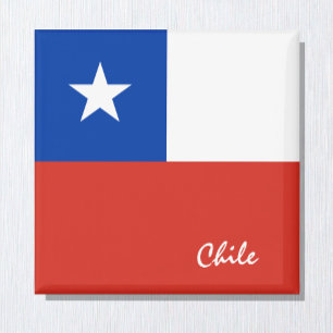 Imán Bandera de Chile y hinchas de deportes/vacaciones 