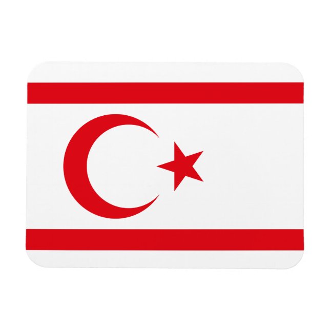Imán Bandera de Chipre del Norte (Horizontal)