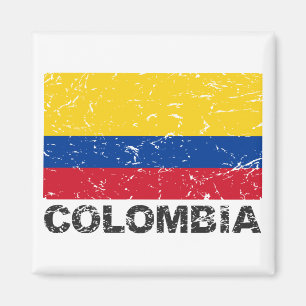 Imán Bandera de Colombia Vintage