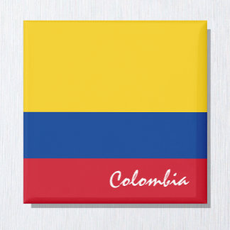 Imán Bandera de Colombia y hinchas de deportes/vacacion