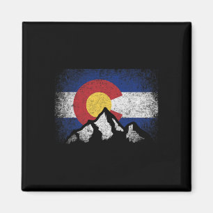 Imán Bandera de Colorado Montaña Esquí Invierno Regalo