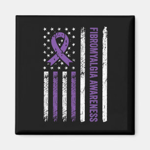 Imán Bandera de concienciación Fibro Guerrera Cinta Mor