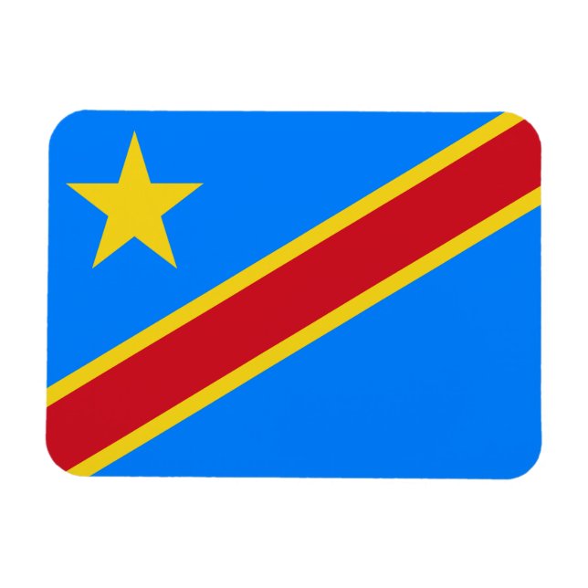 Imán Bandera de Congo Kinshasa (Horizontal)