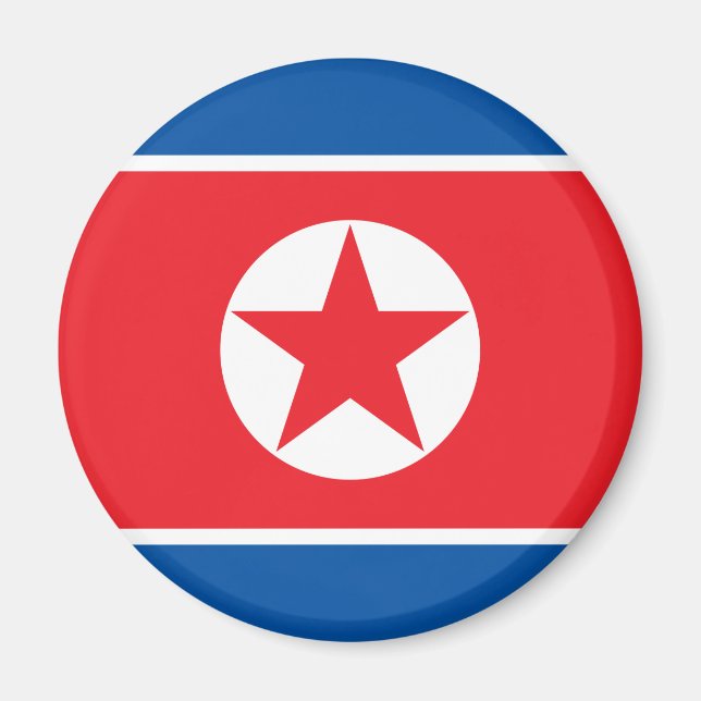 Imán Bandera de Corea del Norte (Frente)