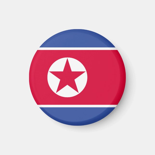 Imán Bandera de Corea del Norte (Frente)