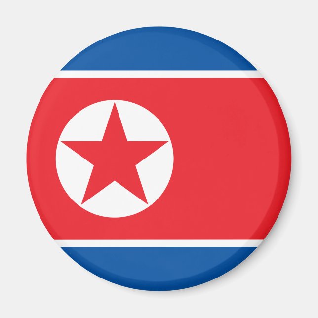 Imán Bandera de Corea del Norte (Frente)