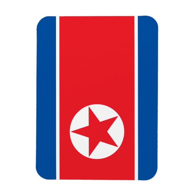 Imán Bandera de Corea del Norte (Vertical)