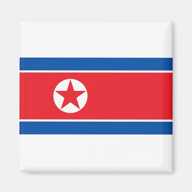 Imán Bandera de Corea del Norte (Frente)
