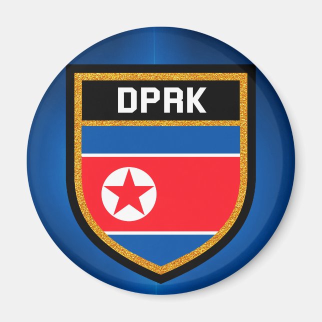 Imán Bandera de Corea del Norte (Frente)