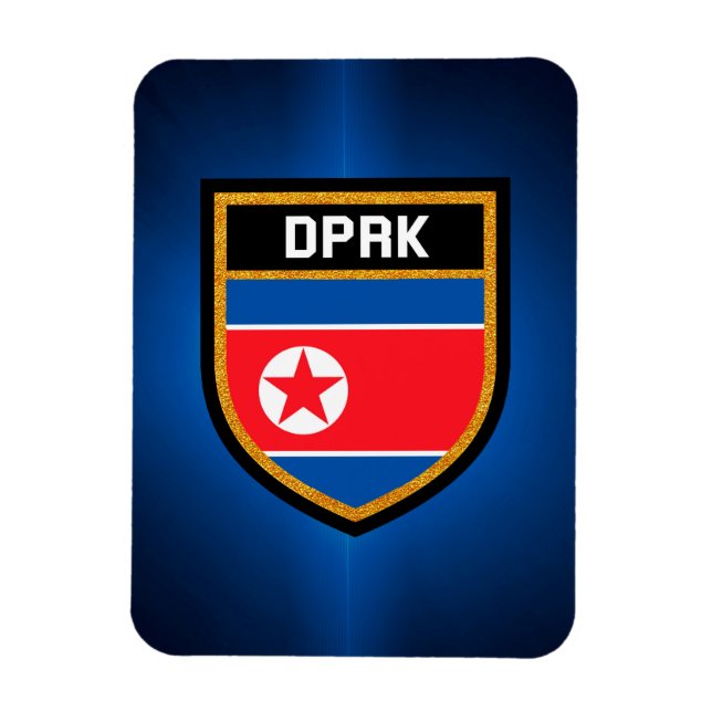 Imán Bandera de Corea del Norte (Vertical)