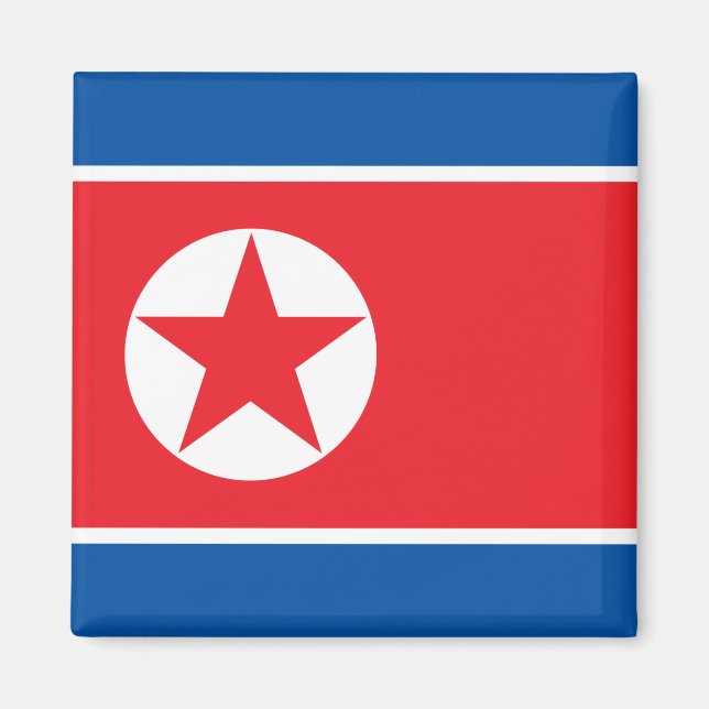 Imán Bandera de Corea del Norte (RPDC) (Frente)