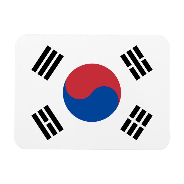 Imán Bandera de Corea del Sur (Horizontal)