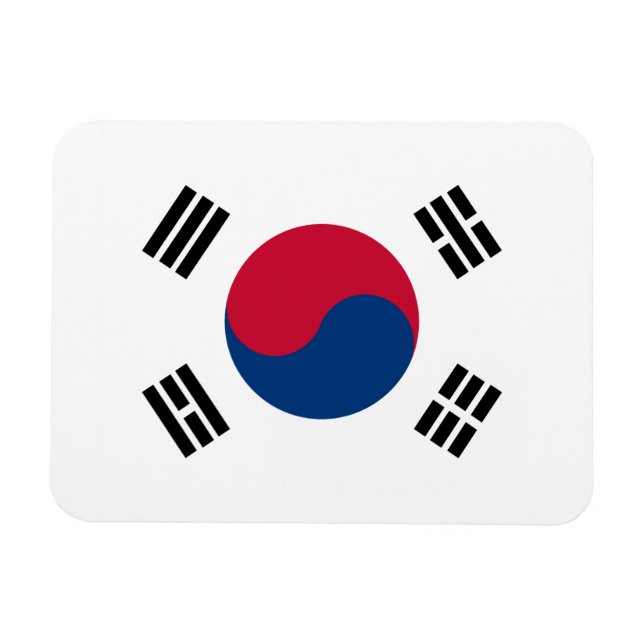 Imán Bandera de Corea del Sur (Horizontal)