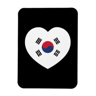 Imán Bandera de Corea del Sur Corazón