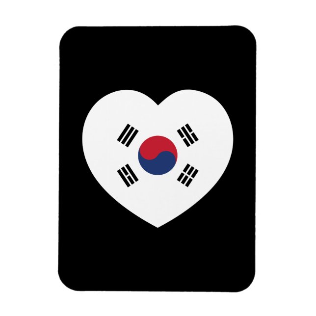 Imán Bandera de Corea del Sur Corazón (Vertical)