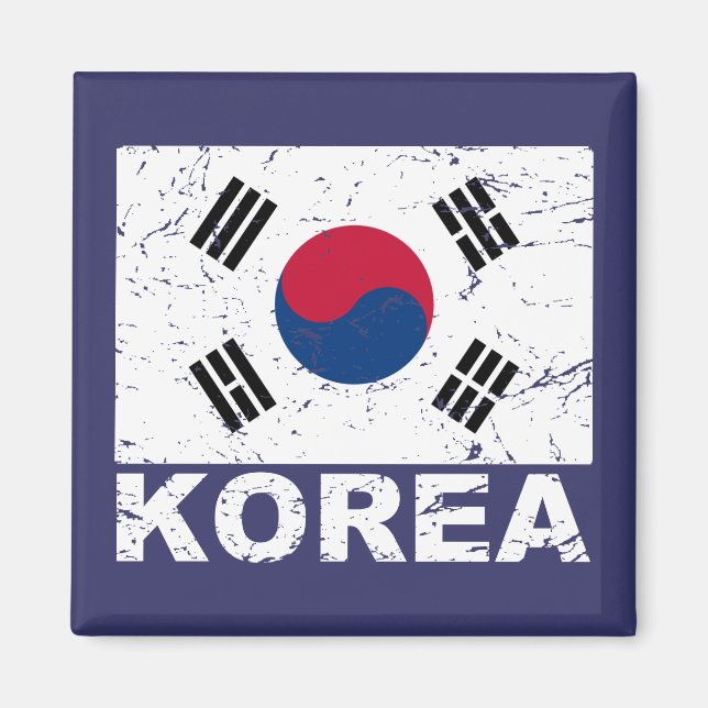 Imán Bandera de cosecha de Corea del Sur (Frente)